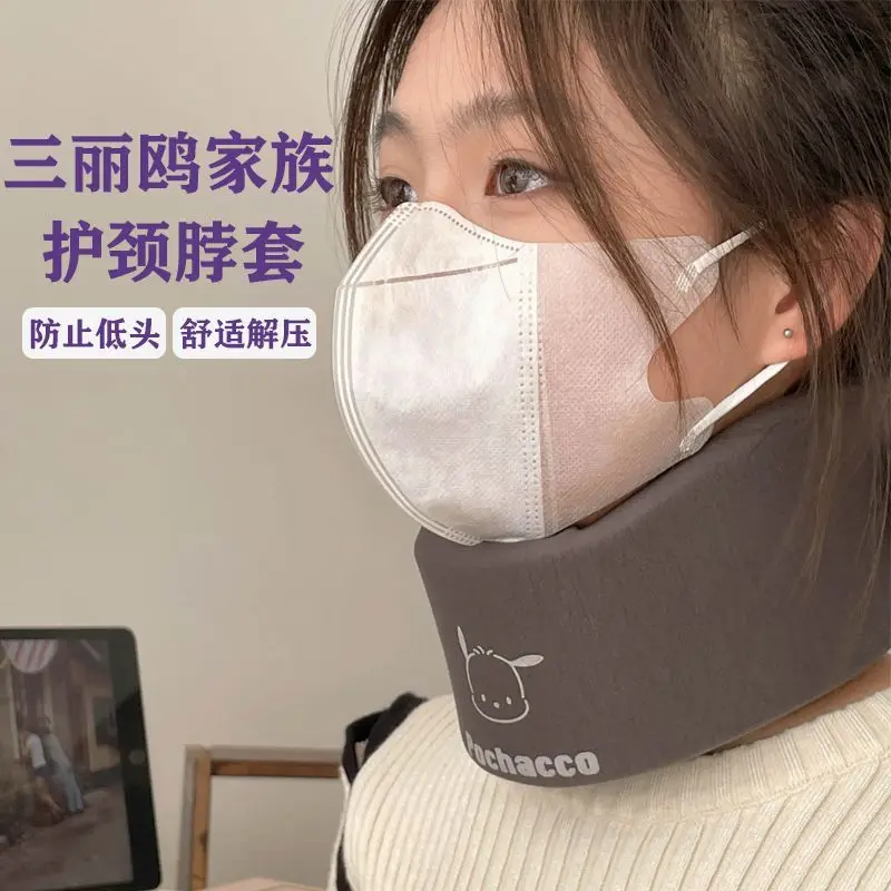 Sanrio Cartoon Innovative Neck Protector Kawaii Anime Kuromi Pacha Dog Office Staff Cervical Spine Protection