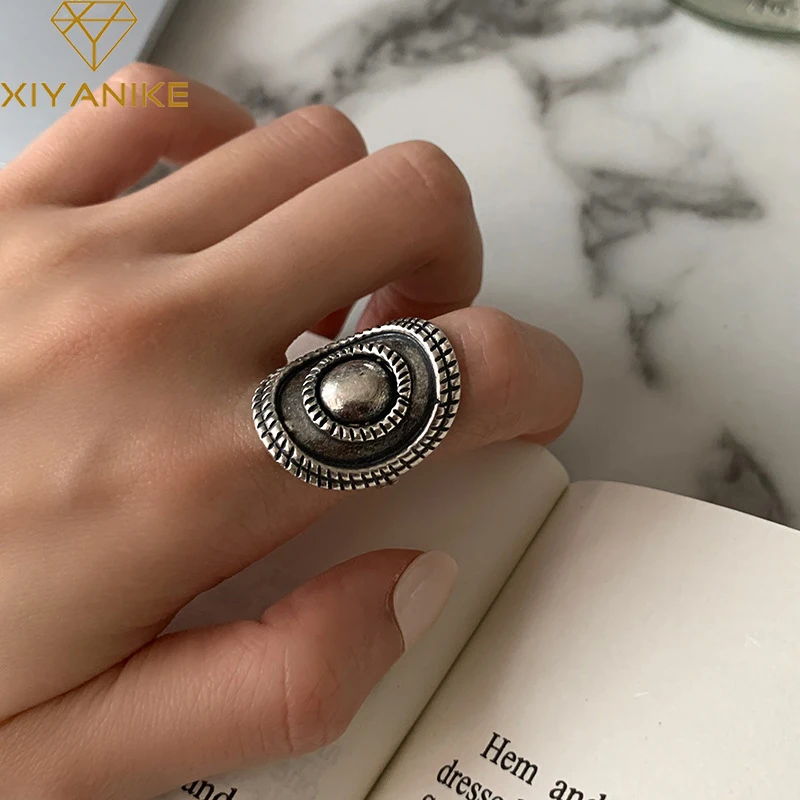 

XIYANIKE Vintage Oval Open Finger Rings for Women Luxury Party Fashion Retro Jewelry Accessories 2022 Girls Gift кольцо женское