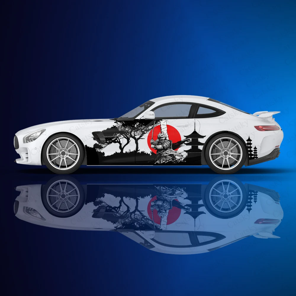 Японская Фотографическая наклейка с комиксами, Виниловая наклейка, универсальный размер, фотодизайн под заказ, элементы самурая