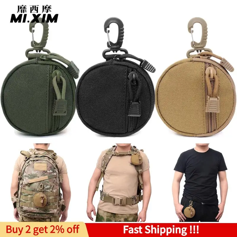 

Нейлоновая тактическая сумка для повседневного использования, сумка-кошелек с системой «Молле», Портативная сумка для ключей, монет, поясн...