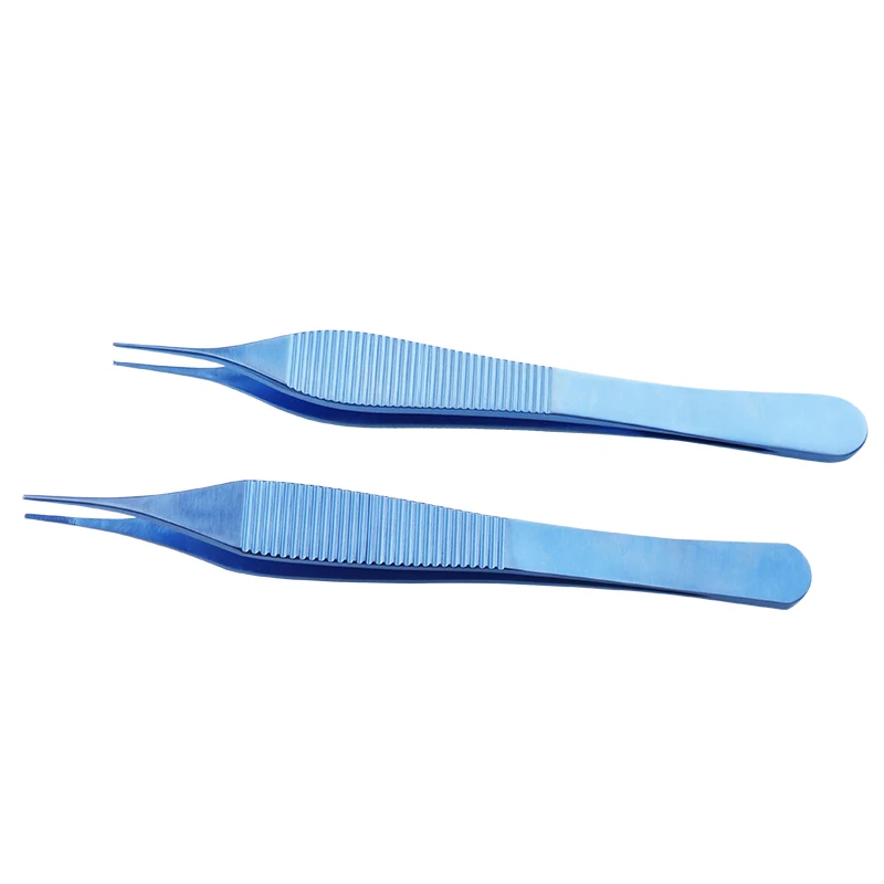 

125mm Autoclavable Titanium Adson Tissue Forceps Serrated Tips/Teeth Ophthalmic Tissue Tweezers Eye Surgical Instruments