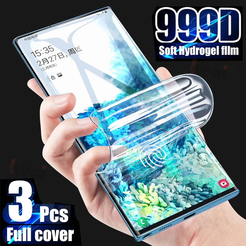 

3Pcs Hydrogel Film Screen Protector For Samsung Galaxy S20 FE S21 S8 S9 S10 Plus Note 20 Ultra A51 A71 A52 A50 A70 A72 Not Glass