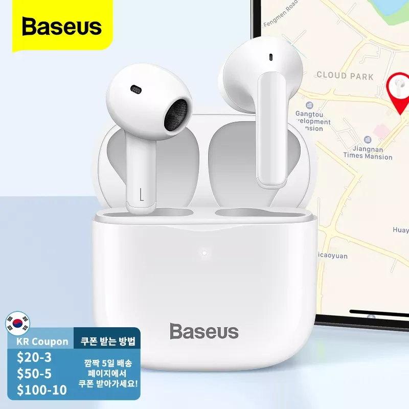 

Baseus E3 TWS Wireless Earphone Bluetooth 5.0 Headphone Headset True Wireless Earbuds For iPhone 12 Pro Max Handsfree Ear Buds