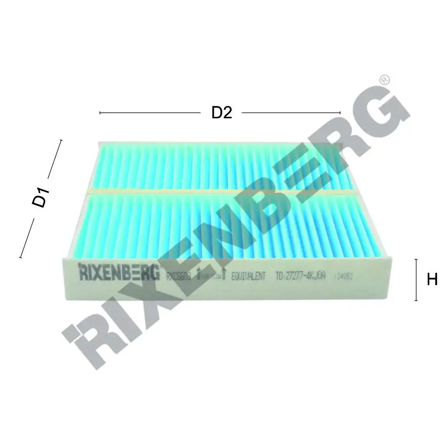

CABIN FILTER FILTER FOR NISSAN NAVARA 2.3DCI (2015)