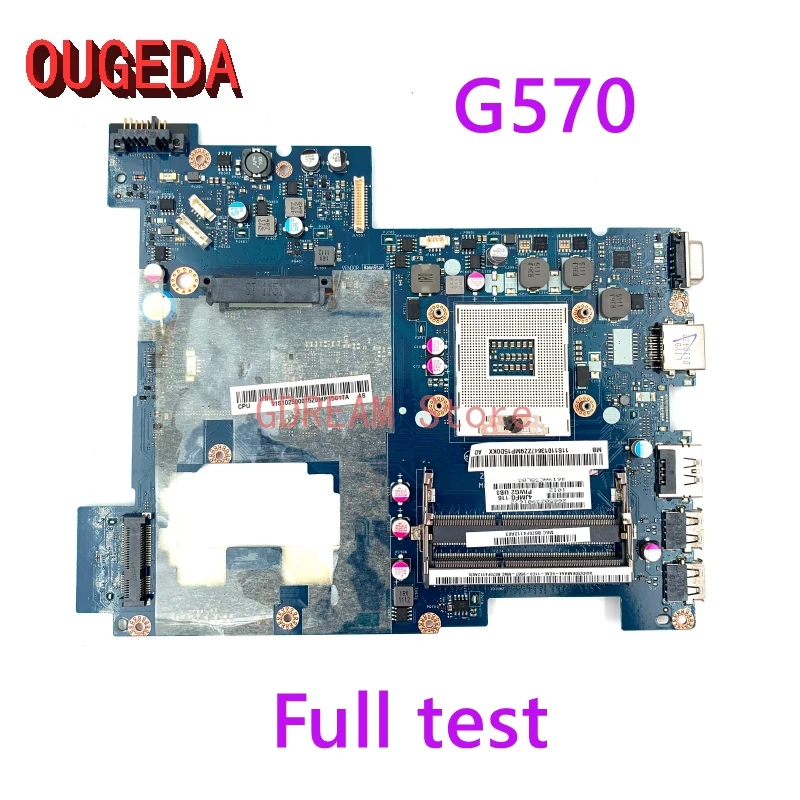 Материнская плата OUGEDA PIWG2 для ноутбука LENOVO Ideapad G570 HM65 материнская DDR3 полностью