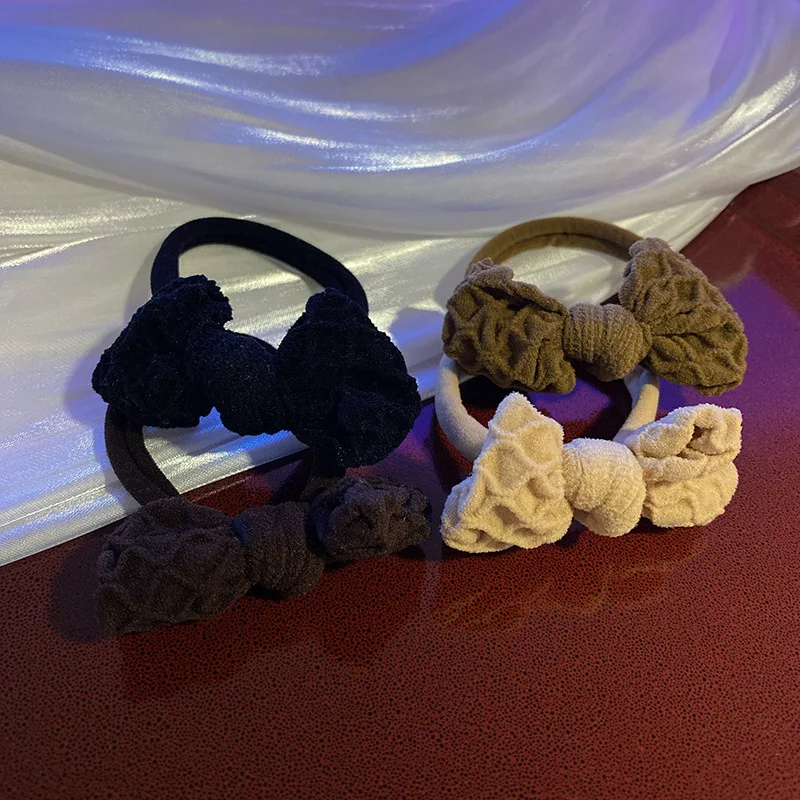 Резинка для волос с бантом завязка хвоста простой темпераментный головной