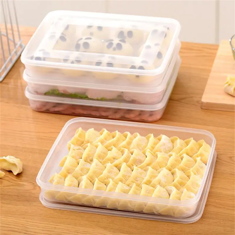 

Organized Storage Storage Box Durable Dumpling Box Refrigerator Space Saving Dumpling Storage Box Crisper Box Safety Cover