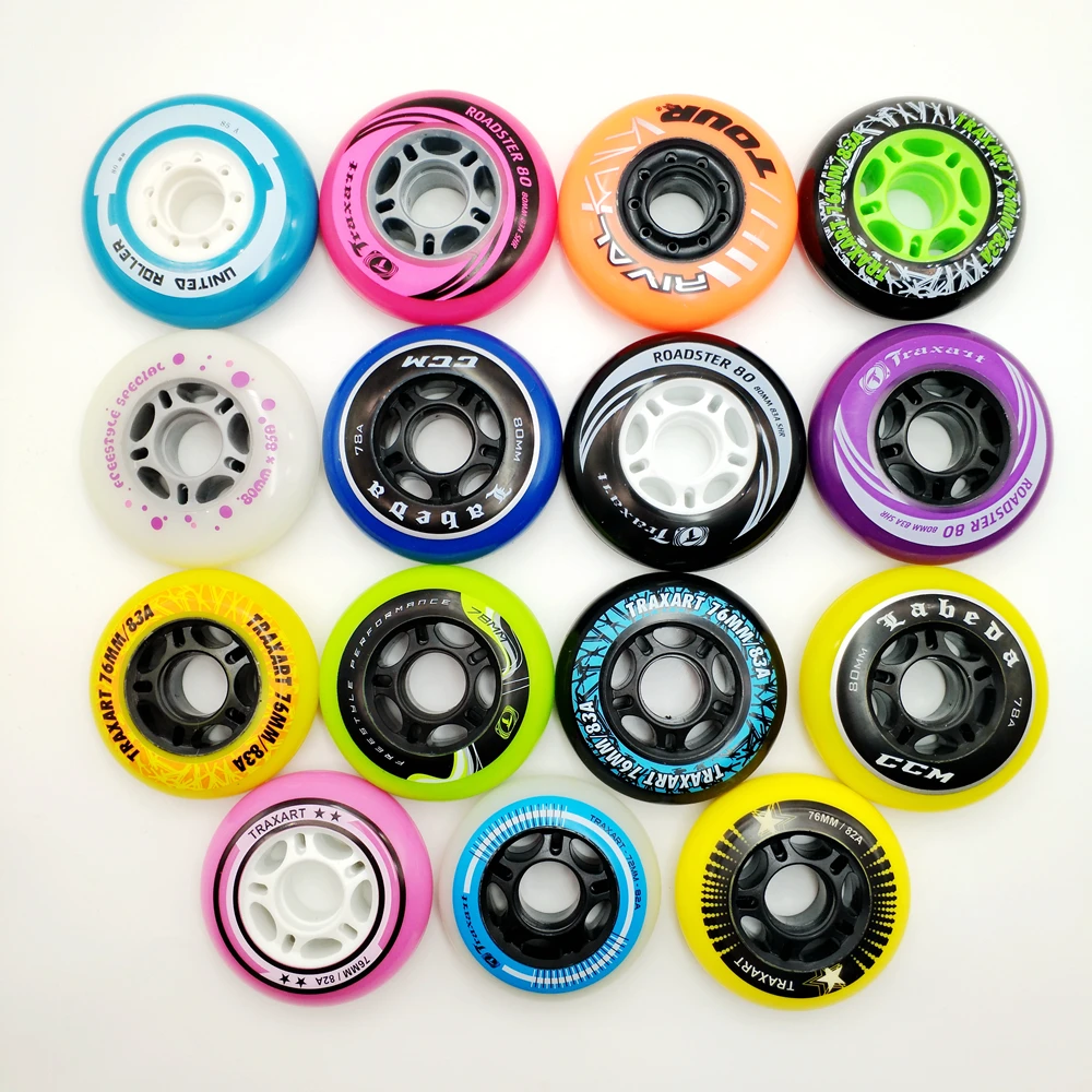 Free shipping inline roller skate wheel 78a 82a 83a 85a ccm roadster wheel 8 pcs/ lot including bearing