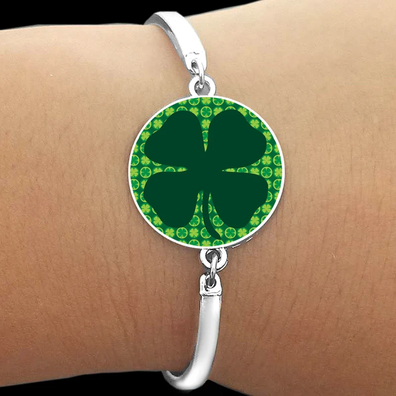 2024 браслет Lucky Clover Guardian стеклянный купол мужской и женский Irish Jewelry
