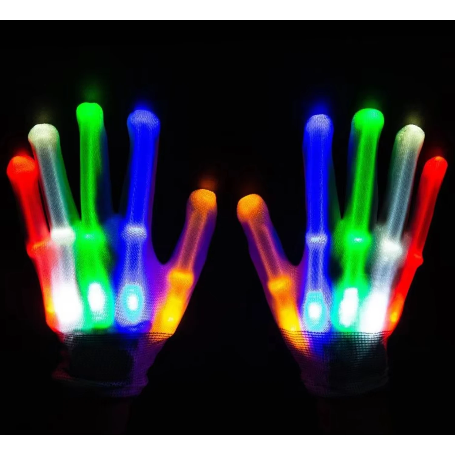 Wholesale Rave Light Finger Lighting Glow Mittens LED Gloves for Halloween