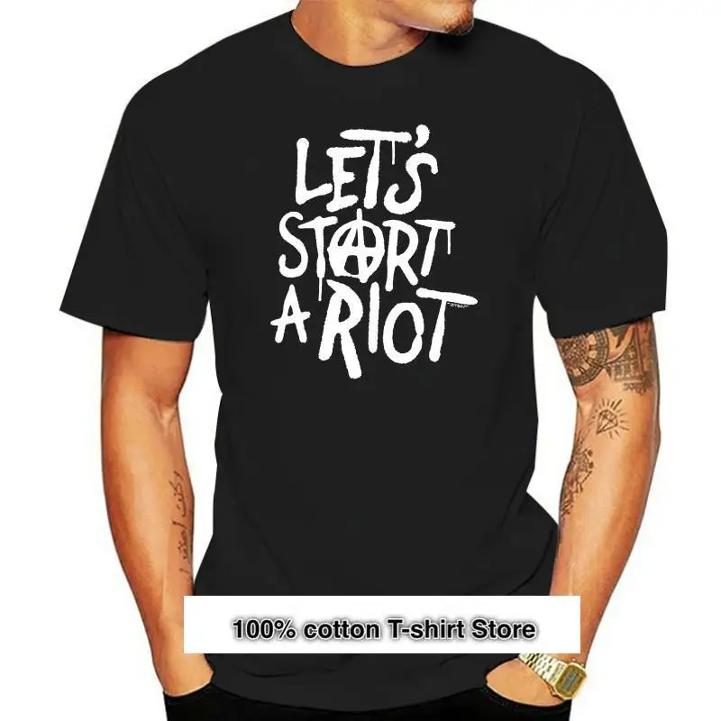 

Camiseta de tres días Grace Spray Let's Start A Riot, nueva camiseta oficial 3DG Merch Retro con cuello redondo