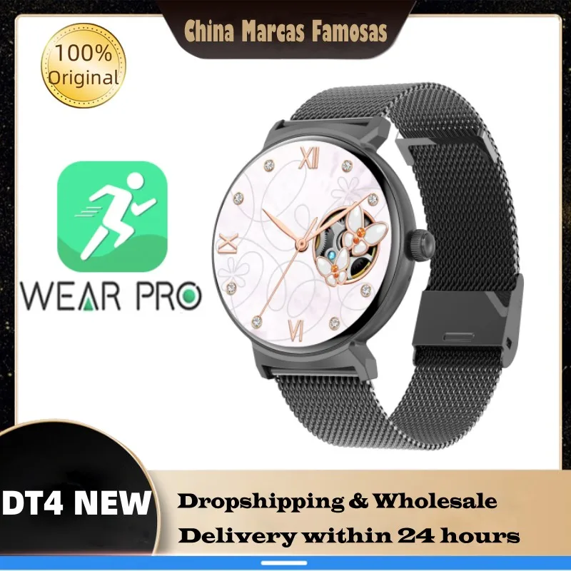 

DT4 New Ladies Smart Watch BT Talk Phone Watch AI Voice Assistant Password Blood Oxygen Health Tracker Sports Men Smart Watch