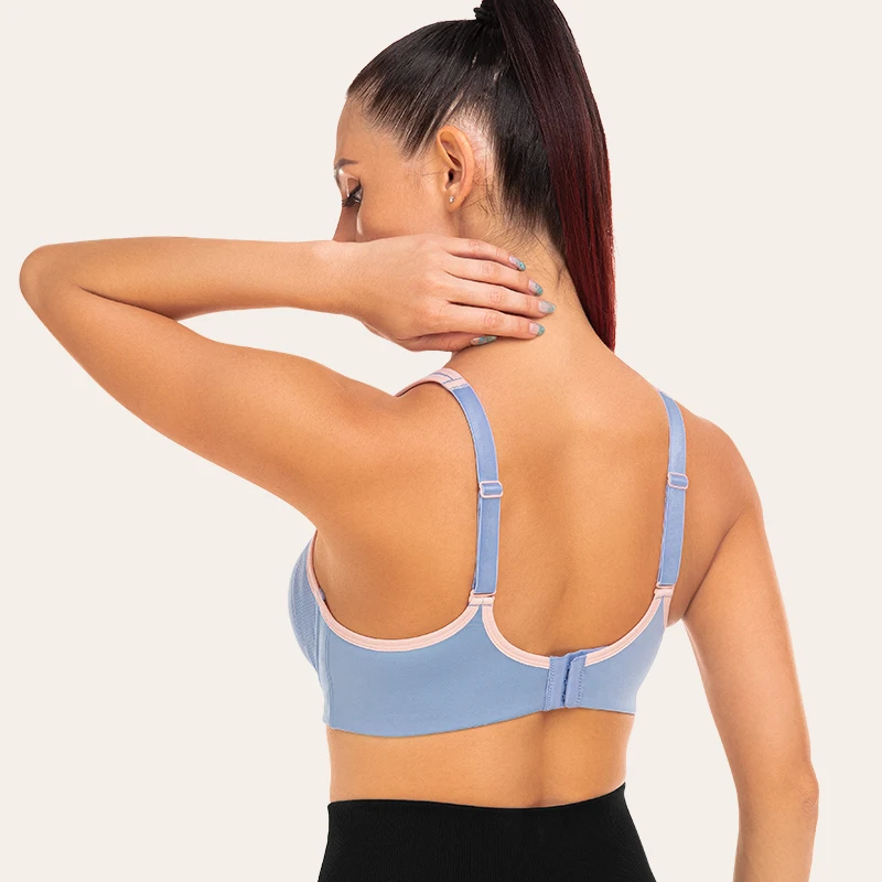 WingsLove High Impact Shockproof Sports Bra Underweire Push Up Sportwear Breathable Quick Dry Training Running Underwear