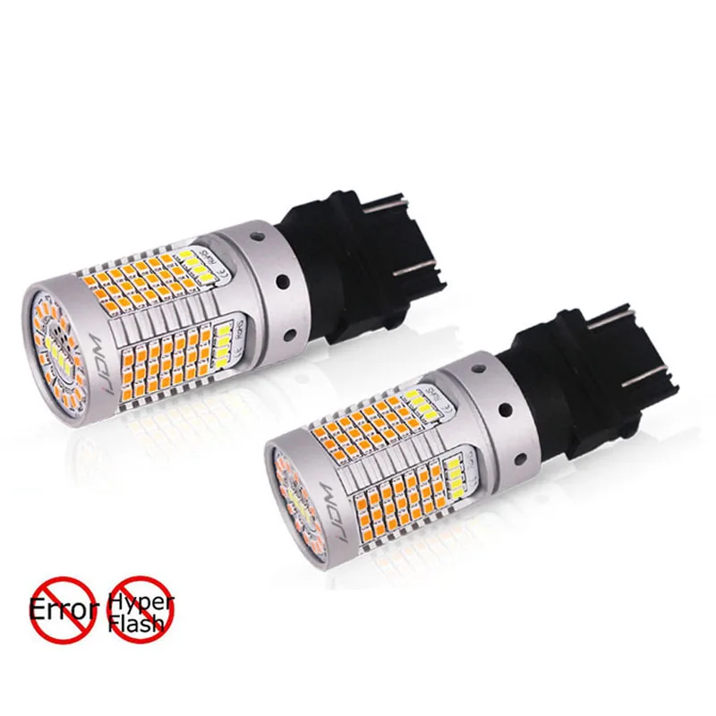 

Безошибочные светодиодные лампы 3157 12V 3155 T25 с двойным цветом (белый/желтый) без эффекта гиперфлэш для дневных ходовых огней/указателей поворота