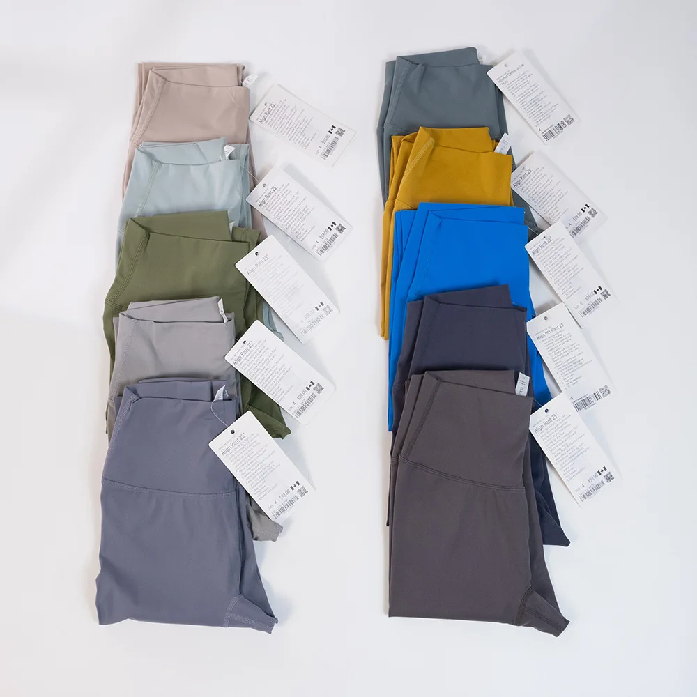 Luluwomen Sport Leggings Yoga Leggings Women No T Line Sport Running Align Pant Elastic High Waist Breathable Naked Feel Legging