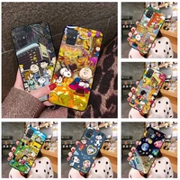 cute cartoon dog charlie brown and snoopy phone case for samsung galaxy a52 a21s a02s a12 a31 a81 a10 a30 a32 a50 a80 a71 a51 5g