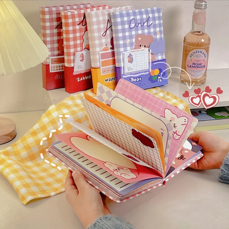 

2pcs Cute A5 Daily Weekly Planner Agenda Notebook Weekly Goals Habit Schedules Stationery Office School Supplies