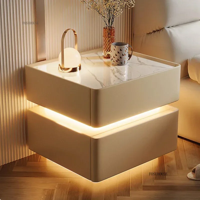 Американские умные тумбочки из массива дерева простая современная мебель для