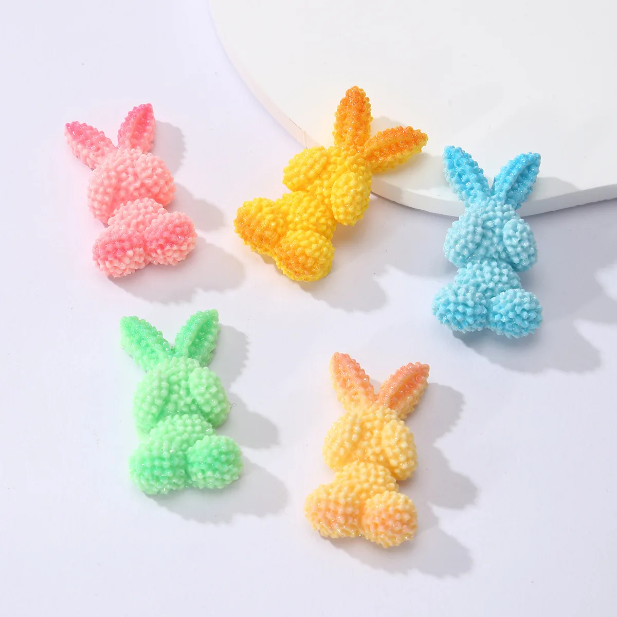 

Милый стеснительный кролик, искусственная кожа, искусственная кожа, декоративные аксессуары «сделай сам», 10 шт., W65