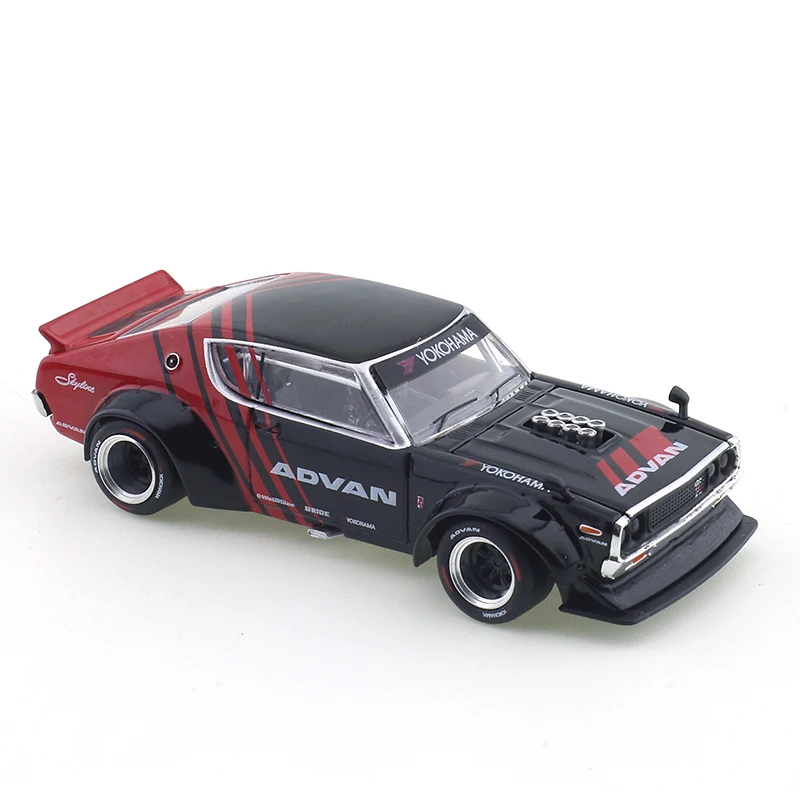 XCARTOYS 1/64 POP RACE 1:64 Nissan SKYLINE GT-R V8 ADVAN модель автомобиля из окрашенного сплава S34-02