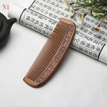 NEW IN Peach Solid Wood Comb Engraved Peach Wood Healthy Massage Anti-Static Comb Hair Care Tool Beauty Accessories 4