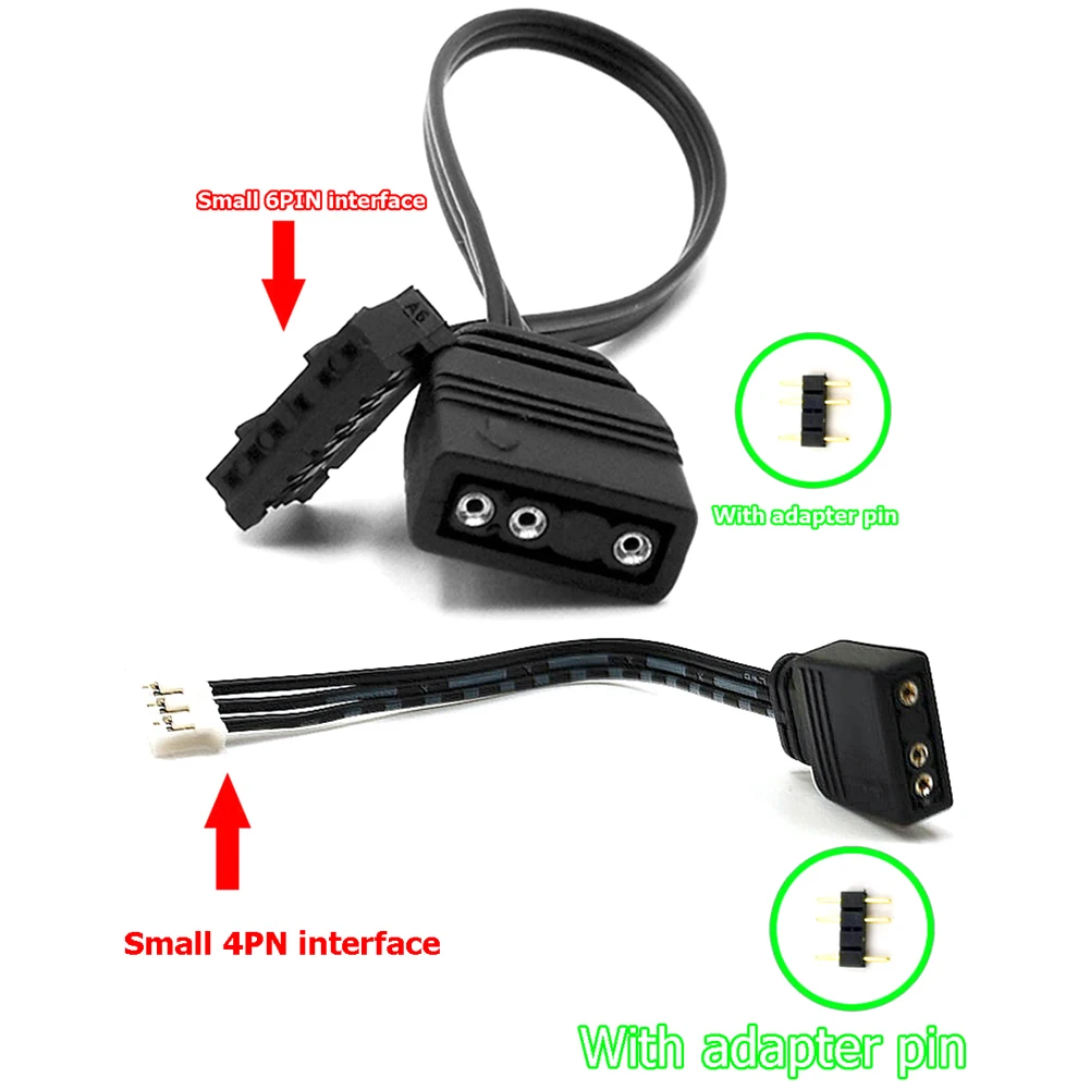 

Адаптер-переходник для контроллера ЦП Coolmoon ARGB, 4 контакта/6 контактов на 5 В, 3 контакта