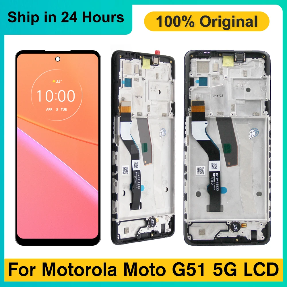 ЖК-дисплей 6 8 дюйма для Motorola Moto G51 цифровой преобразователь сенсорного экрана в