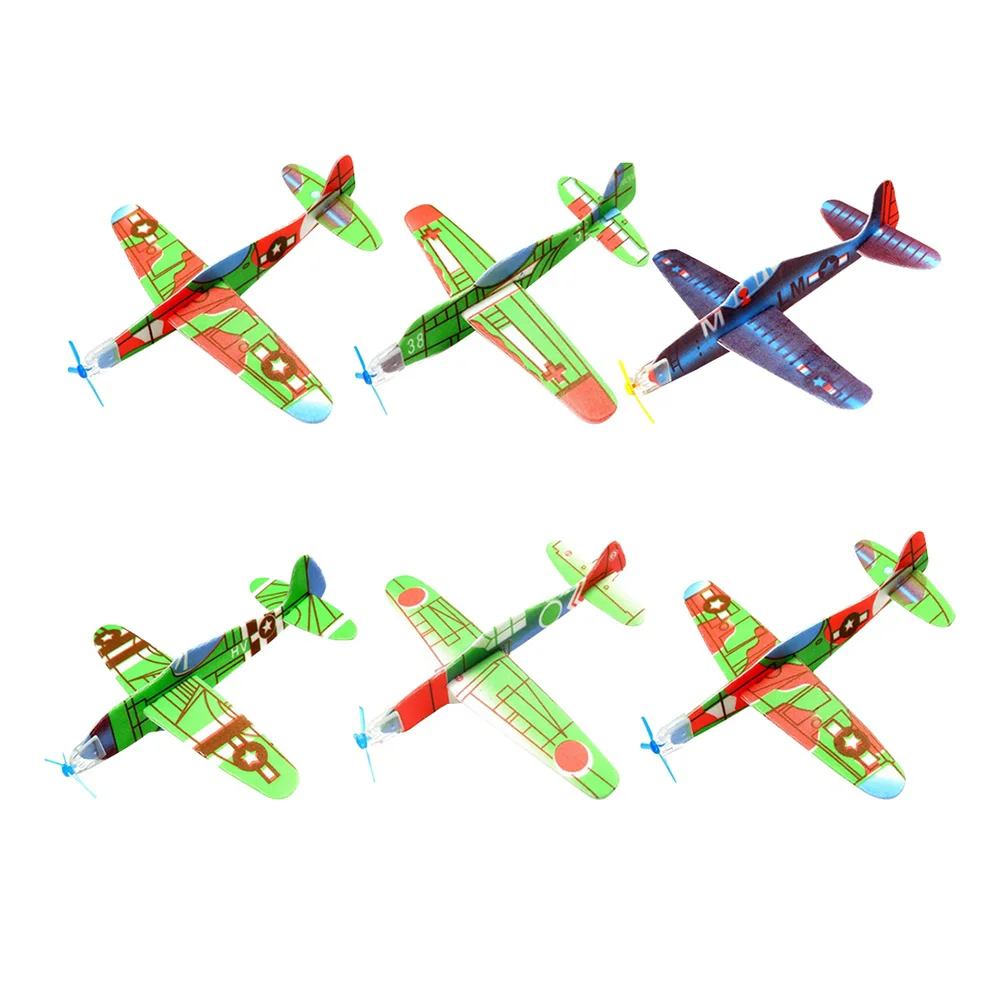 

12Pcs Children's Aerobatic Plane Glider Airplane Throwing Aircraft Outdoor Sports Flying Toy DIY Handmade Technology Small