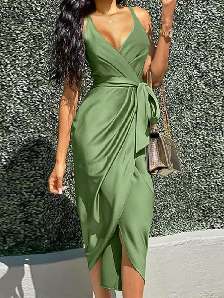 

Sexy Spaghetti Strap Backless Black Midi Dress Women 2022 Summer Casual Lace Up Elegant Party Pink Woman Dresses Robe Femme