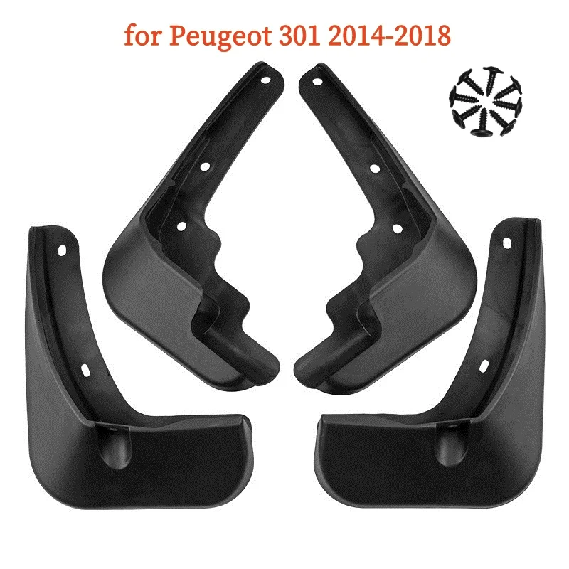 

4 шт./компл. брызговики для Peugeot 301 2014-2018, брызговик для крыльев, автомобильный стиль, передняя задняя часть 2015 2016 2017
