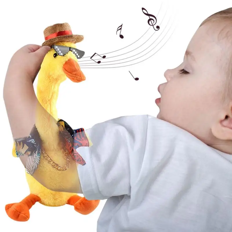 

Baby Musical Duck Electric Plush Toys Dancing Singing Twisting Duck Repeating Imitation Electrionc Toy Doll For Girls And Boys