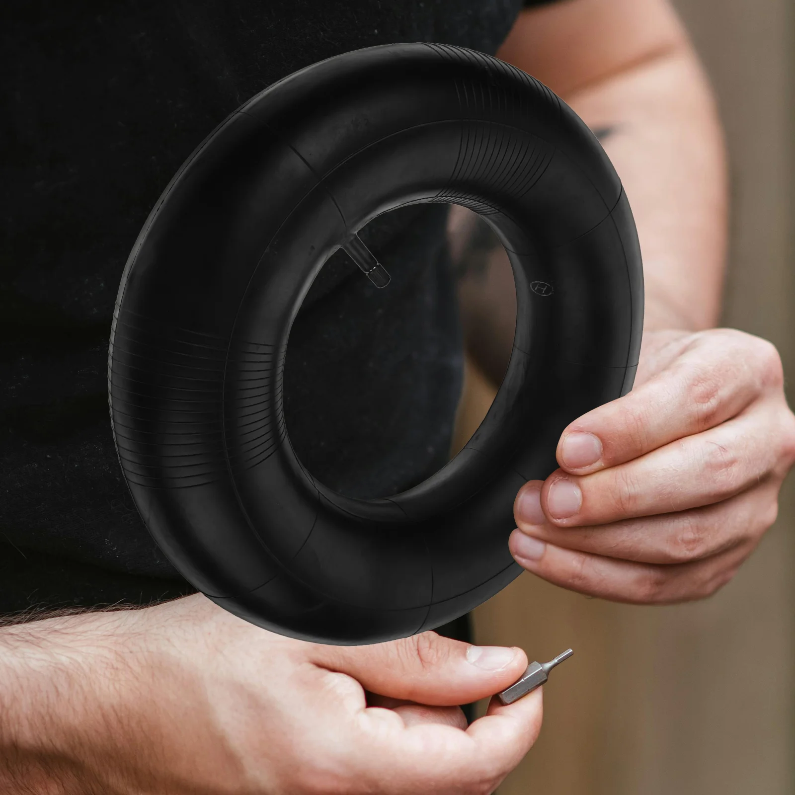 Внутренняя трубка камеры газонокосилки резиновая прямая шина 16X650-8 замена