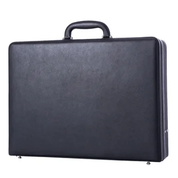 Cowhide Official Document Bag Fashion Retro Suitcase Men's and Women's Business Password Box Cash Box File Bag Laptop Case