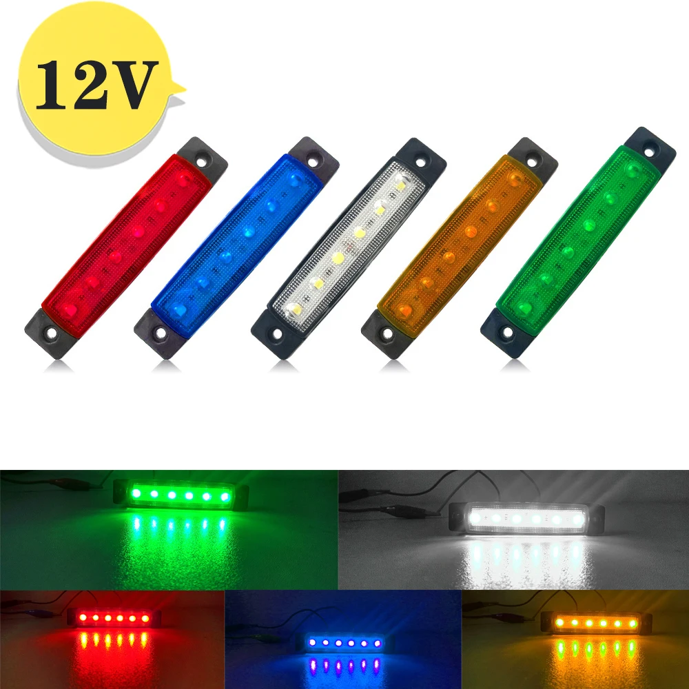 

10 шт., автомобильные светодиодсветодиодный Сигналы поворота, 12 В, 6 светодиодов