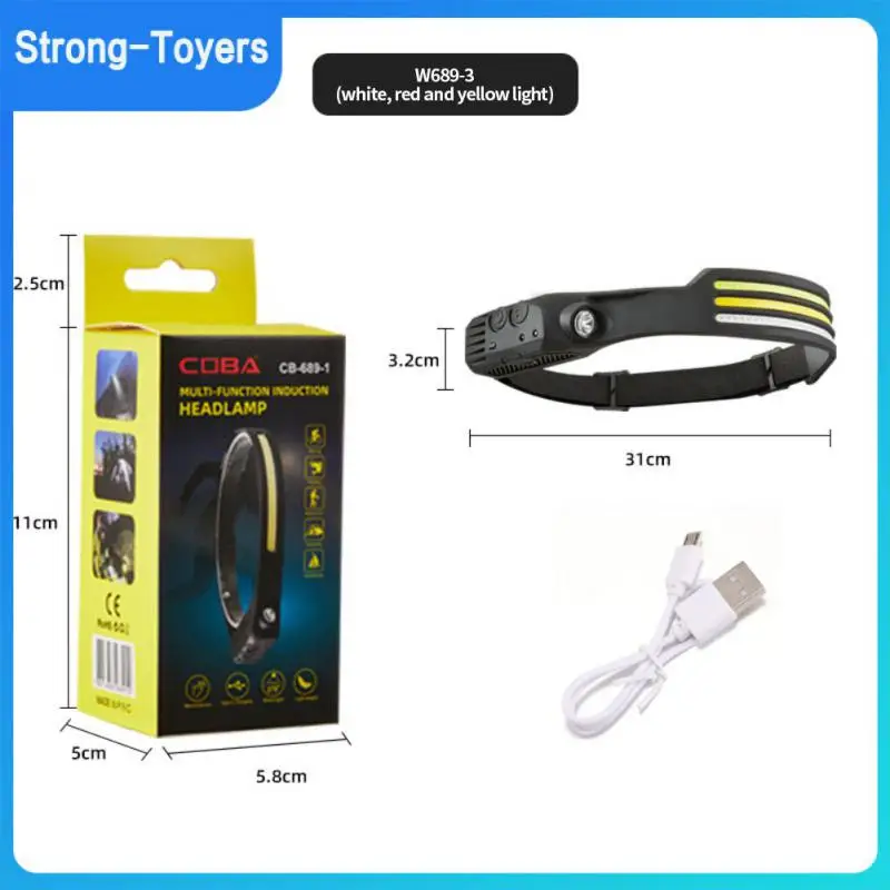 

Индуктивные фары с Usb-зарядкой, несколько фонарей для ночного бега, фонарь для работы, водонепроницаемость Ipx3, удобная Рабочая лампа для вер...