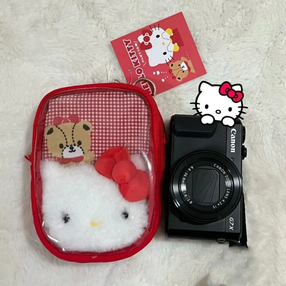 Сумка для наушников Hello Kitty милая прозрачная сумка из ПВХ фотоаппарата