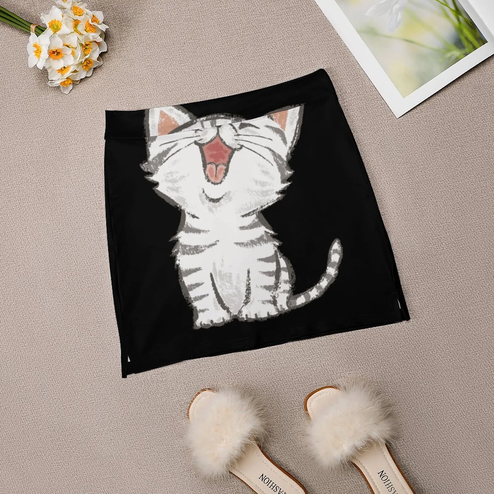 Американская короткошерстная женская юбка Happy мини-юбки трапециевидной формы со