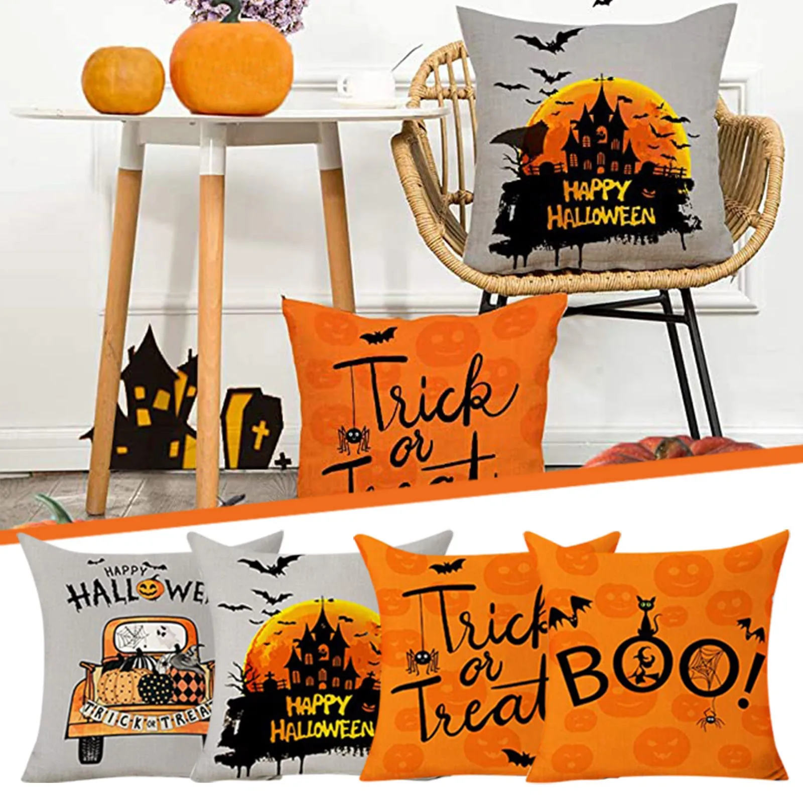 

4 шт., декоративные мягкие чехлы для диванных подушек