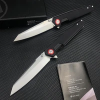 survival tanto folding knife 440 blade black g10 handle back clip military tactical light weight pocket knives edc hunting tool