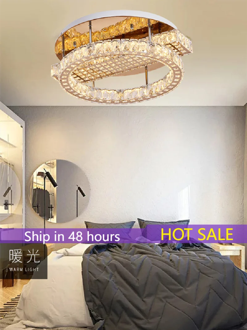 

Новая лампа-гирлянда, потолочный светильник, простой современный акриловый домашний Круглый круглый светильник для спальни, гостиной, балкона, украшение на новый год 2023