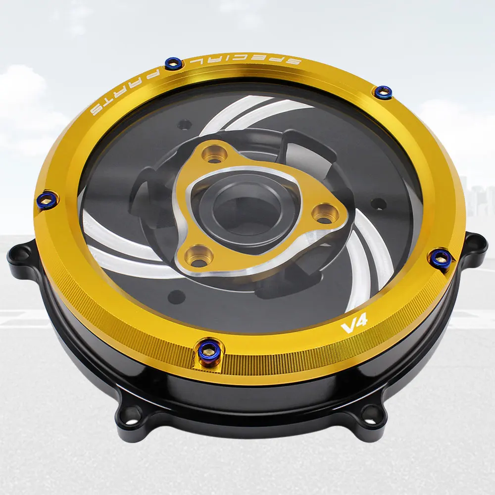 

GoldClutch Pressure Plate For Ducati Panigale V4 V4s Transparent Hood Engine Right Side Protection Guard Motorcycle Clutch Cover