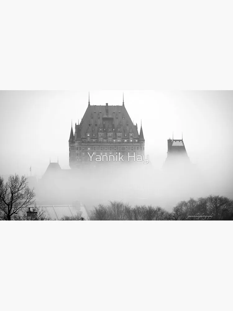 Черно-Белая Кепка унисекс A Foggy Morning Engulfs Chateau Frontenac повседневные бейсболки от