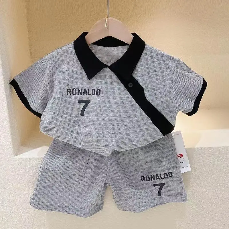 

2 шт./комплект, хлопковая рубашка-поло с коротким рукавом для мальчиков 1-8 лет