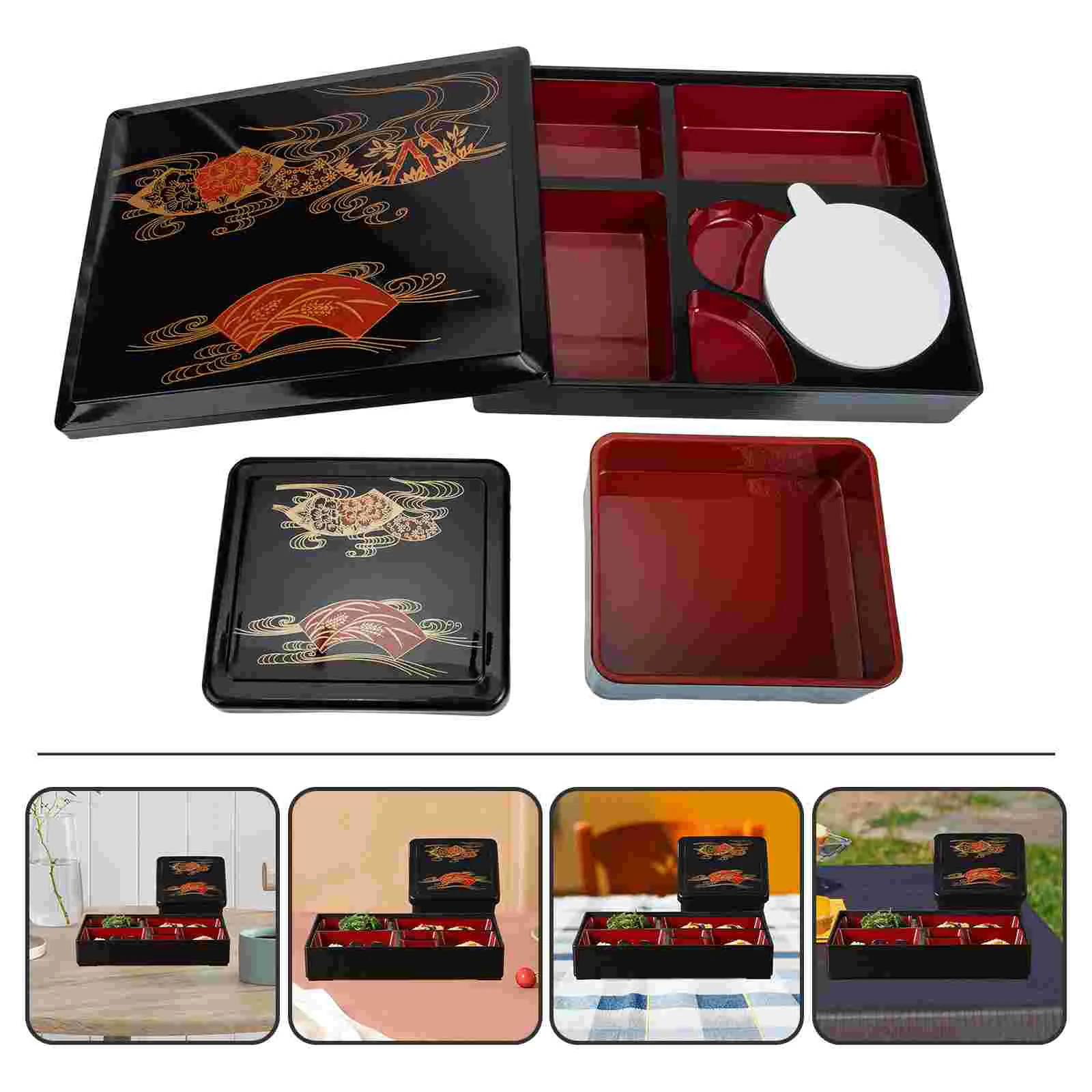 

Японские коробки Bento, поднос для суши, отсек для ресторана, домашние контейнеры для еды, 2 набора