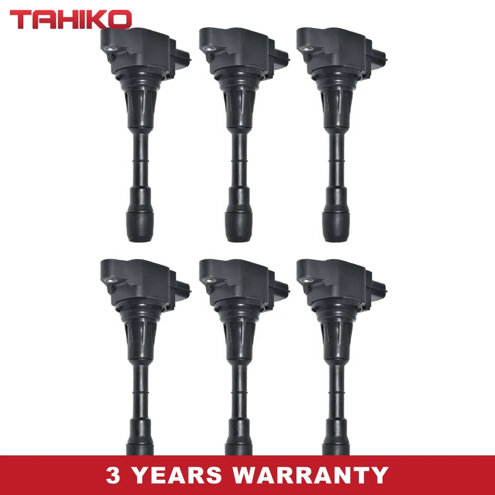 6 шт. катушка зажигания 22448-EY00A подходит для Nissan 370Z 3.7L V6 2009-2020 Infiniti QX70 5.0L V8 2014 QX50 EX37 Q70