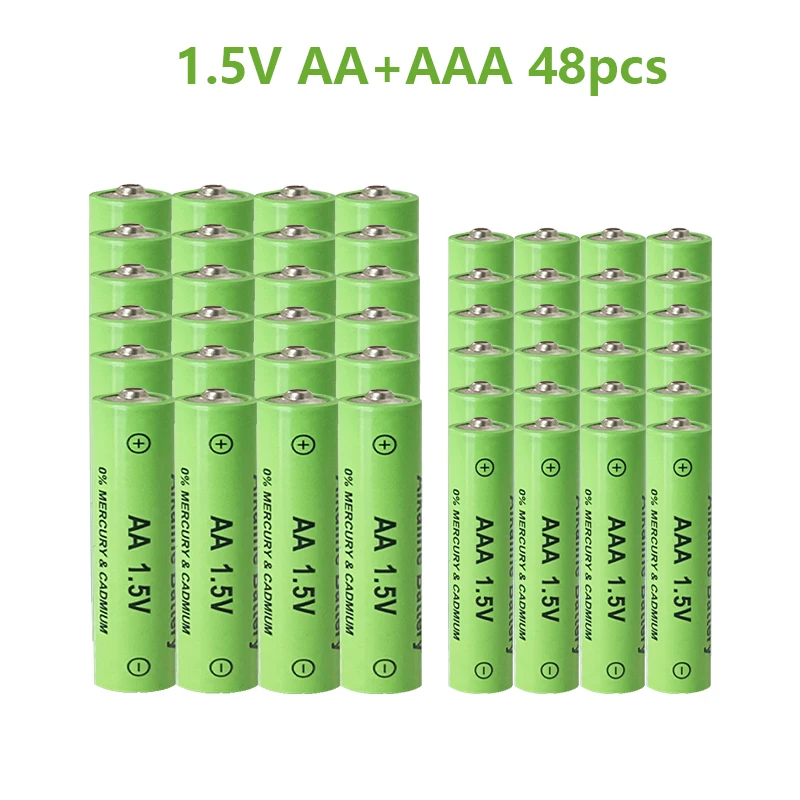 

AA + AAA Rechargeable AA 1.5V 9800mAh/1.5V AAA 8800mah Alkaline Battery Flashlight Toys Watch MP3 Player Replace Ni-Mh Battery