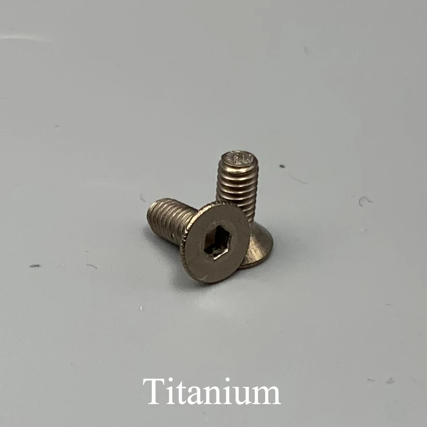 

M3 M3*6/8/10/12/15/20/25mm M3x6/8/10/12/15/20/25mm TA2 Titanium Bolt Hex Hexagonal Socket Flat Countersunk CSK Head Screw