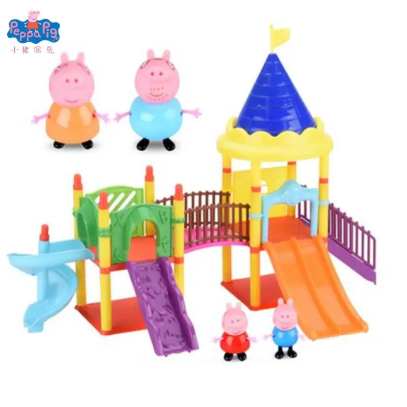 Оригинальная мультяшная Свинка Пеппа, серия свиней, анимационная игрушка,  парк развлечений, семейный портрет, модель, Подвижная кукла, игрушки,  подарок для праздника для детей | AliExpress