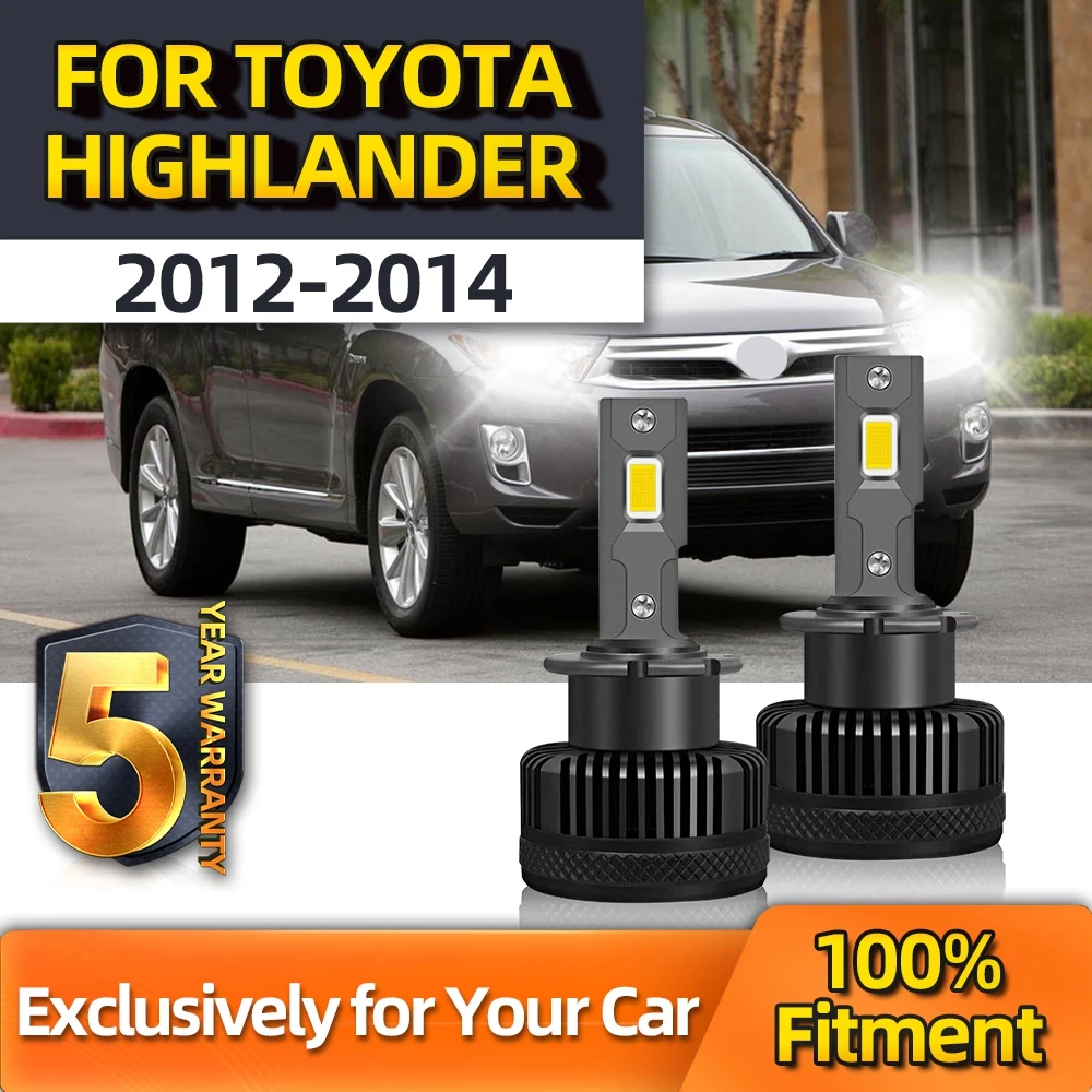 

TEENRAM 2x D4S LED Lamp 30000LM 110W Headlamp White Kits Auto Bulbs HID 1:1 Car Light For Toyota Highlander 2012 2013 2014