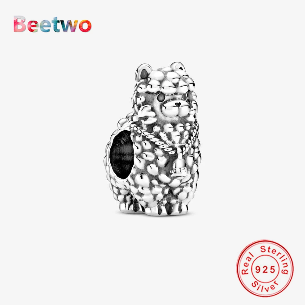

Fit Original Pan Charms Bracelet silver color Furry Llama Charm Beads Silver Color Pendant Jewelry Berloque